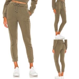 🎁NWOT FP Movement Work it out olive green fleece joggers.